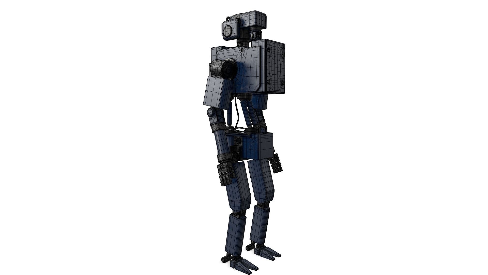 Blue Robot 3D model_5