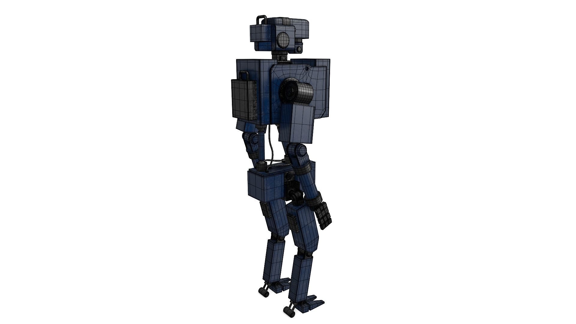 Blue Robot 3D model_3