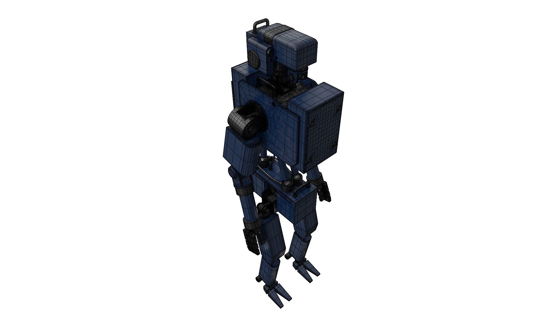 Blue Robot 3D model_9