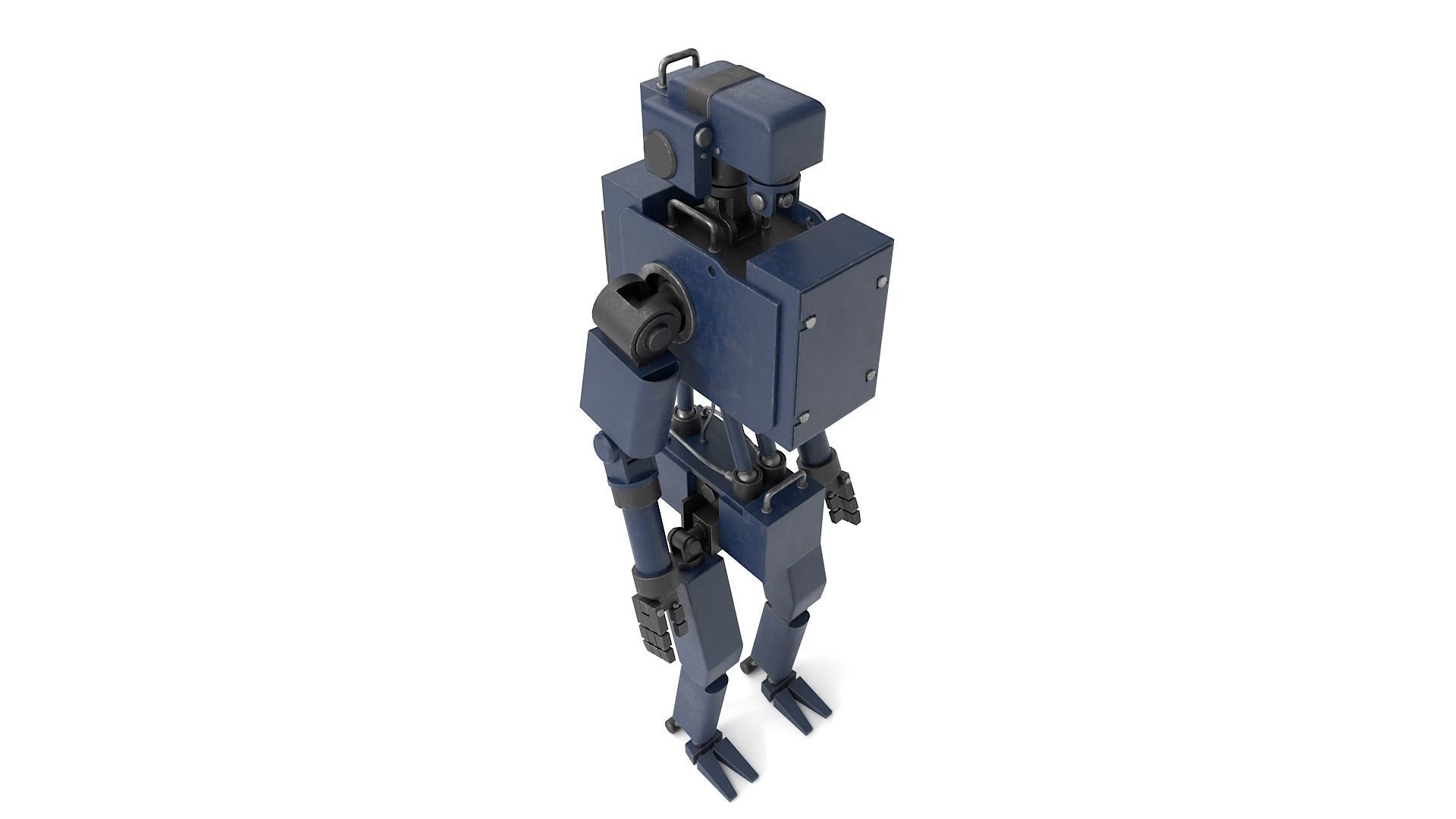 Blue Robot 3D model_8