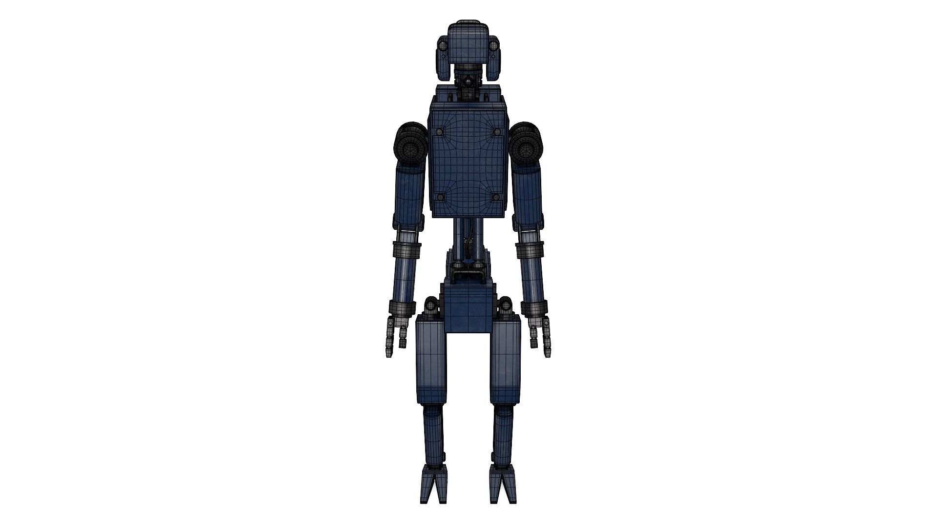 Blue Robot 3D model_13
