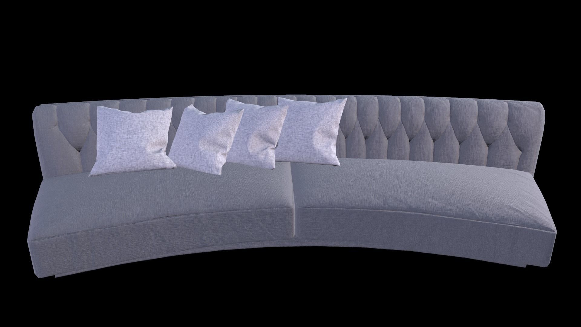 Sofa Circa Low-poly 3D model_4