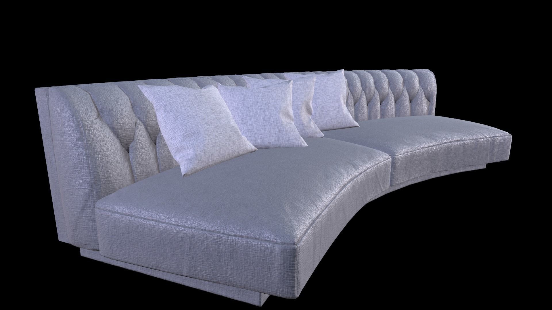 Sofa Circa Low-poly 3D model_3