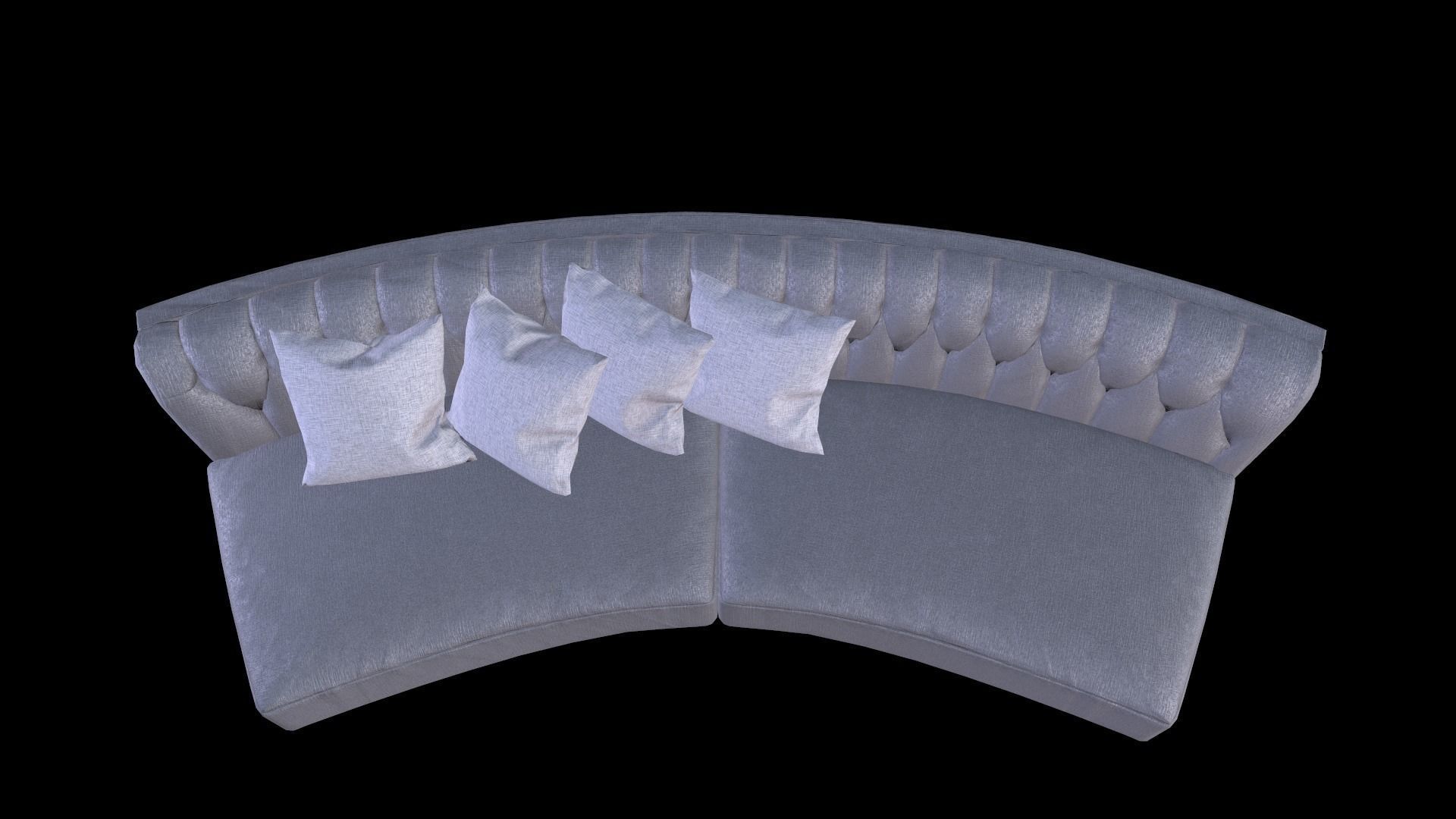 Sofa Circa Low-poly 3D model_2