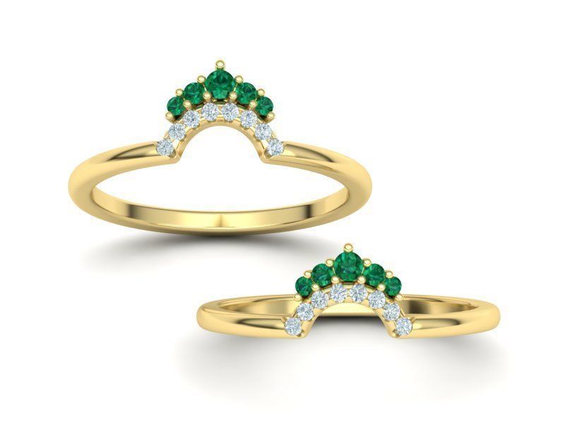 Match Band ring Rounded band ring Own design  3D print model_4