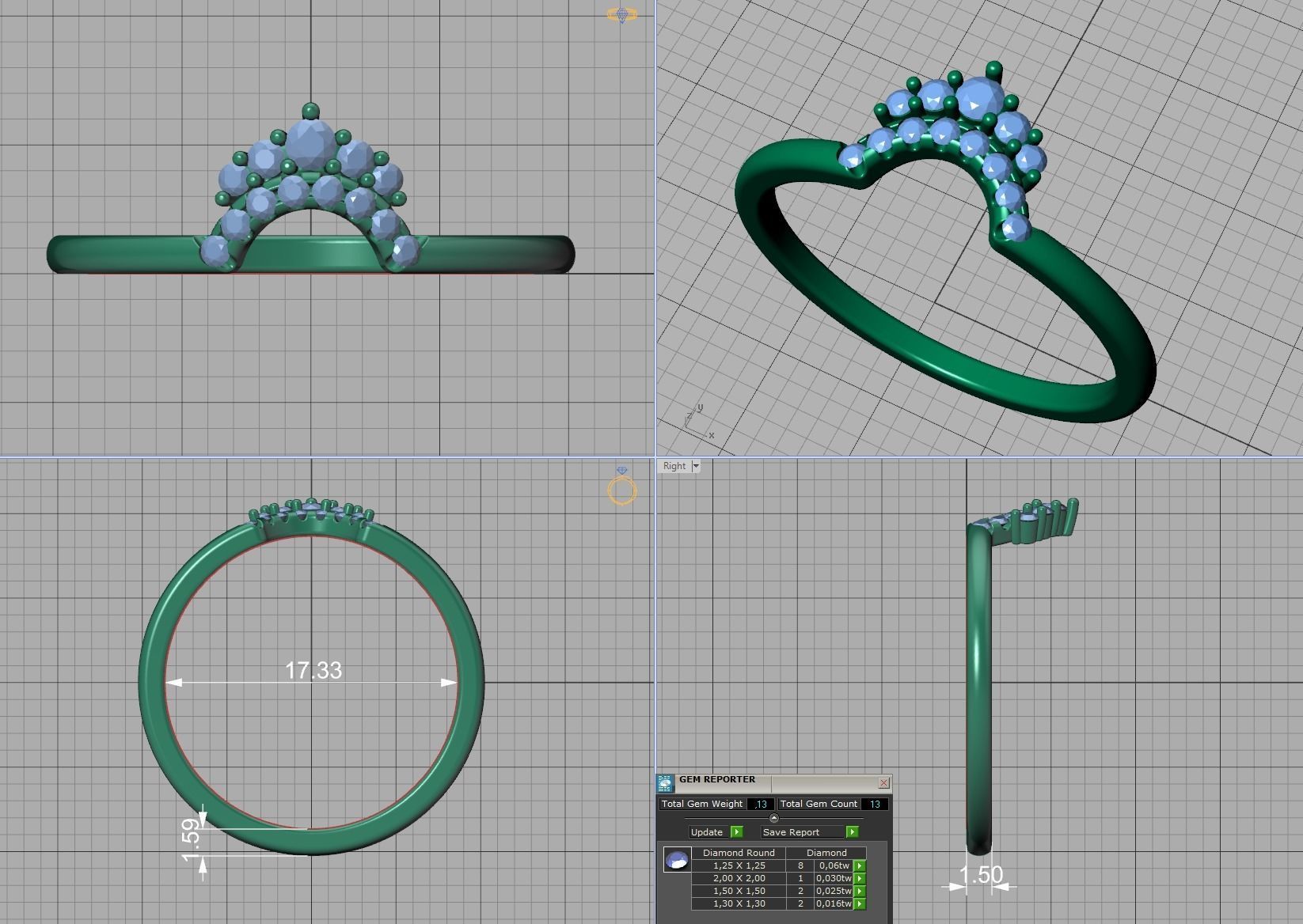 Match Band ring Rounded band ring Own design  3D print model_6