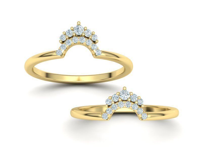 Match Band ring Rounded band ring Own design  3D print model_2