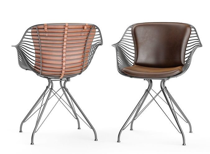 Wire dining chair 3D model
