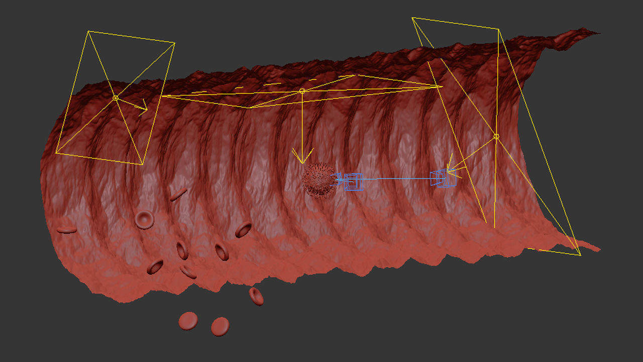 Corona Virus 3D Scene 3D model_8
