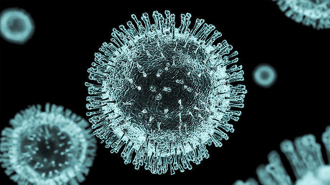 Corona Virus 3D Scene 3D model