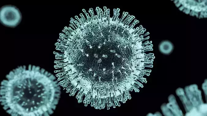Corona Virus 3D Scene 3D model