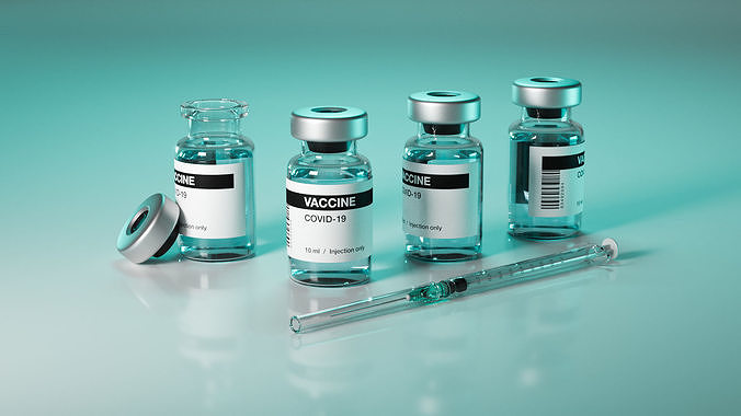 Vaccine Covid-19 with Syringe  3D model