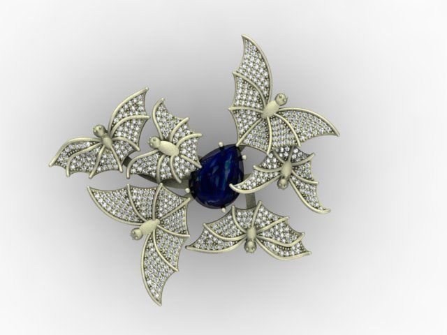 Bat ring 3D print model_1