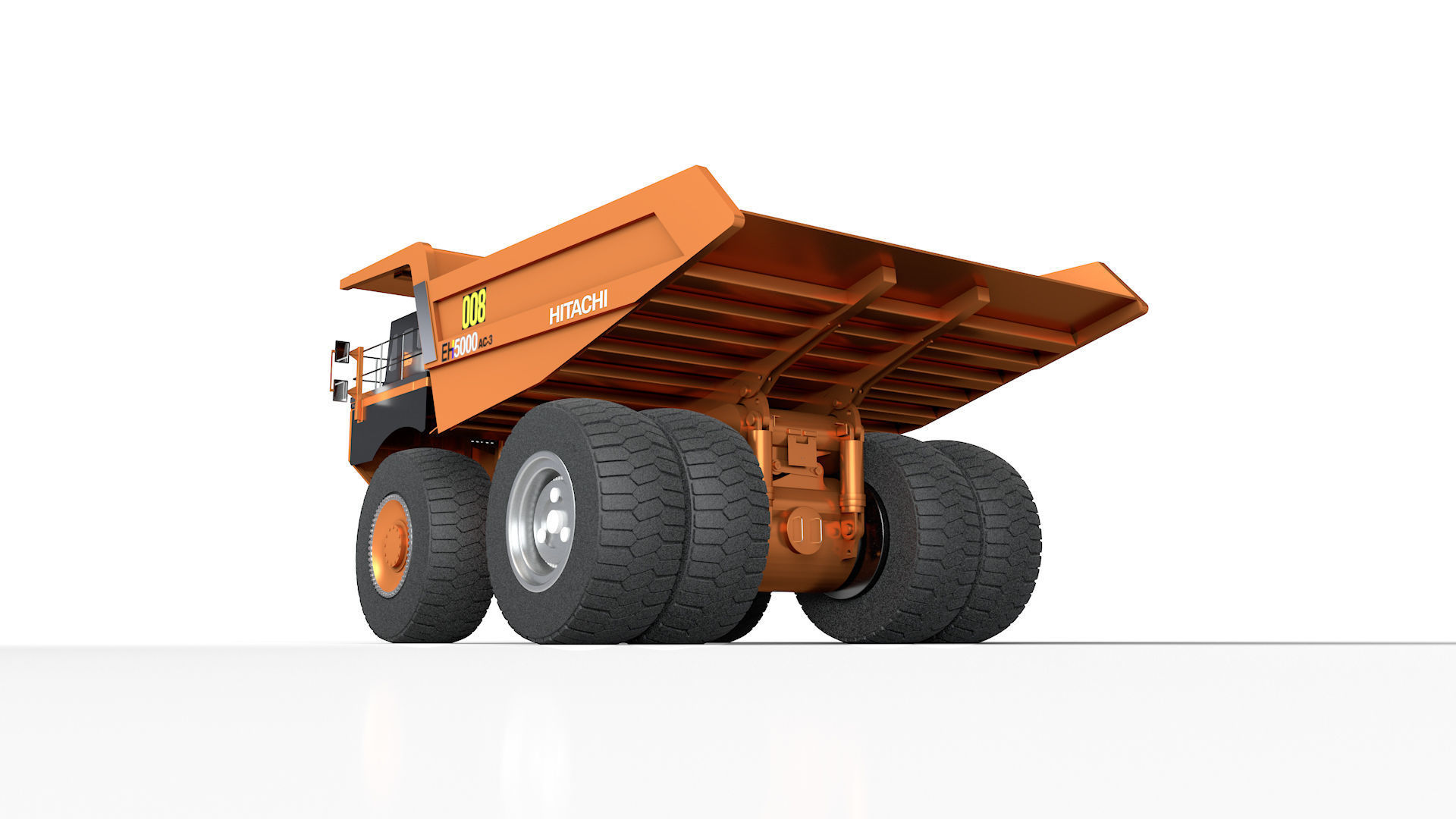 Rigged Hitachi Construction Machinery EH5000AC-3 Haul Truck 3D