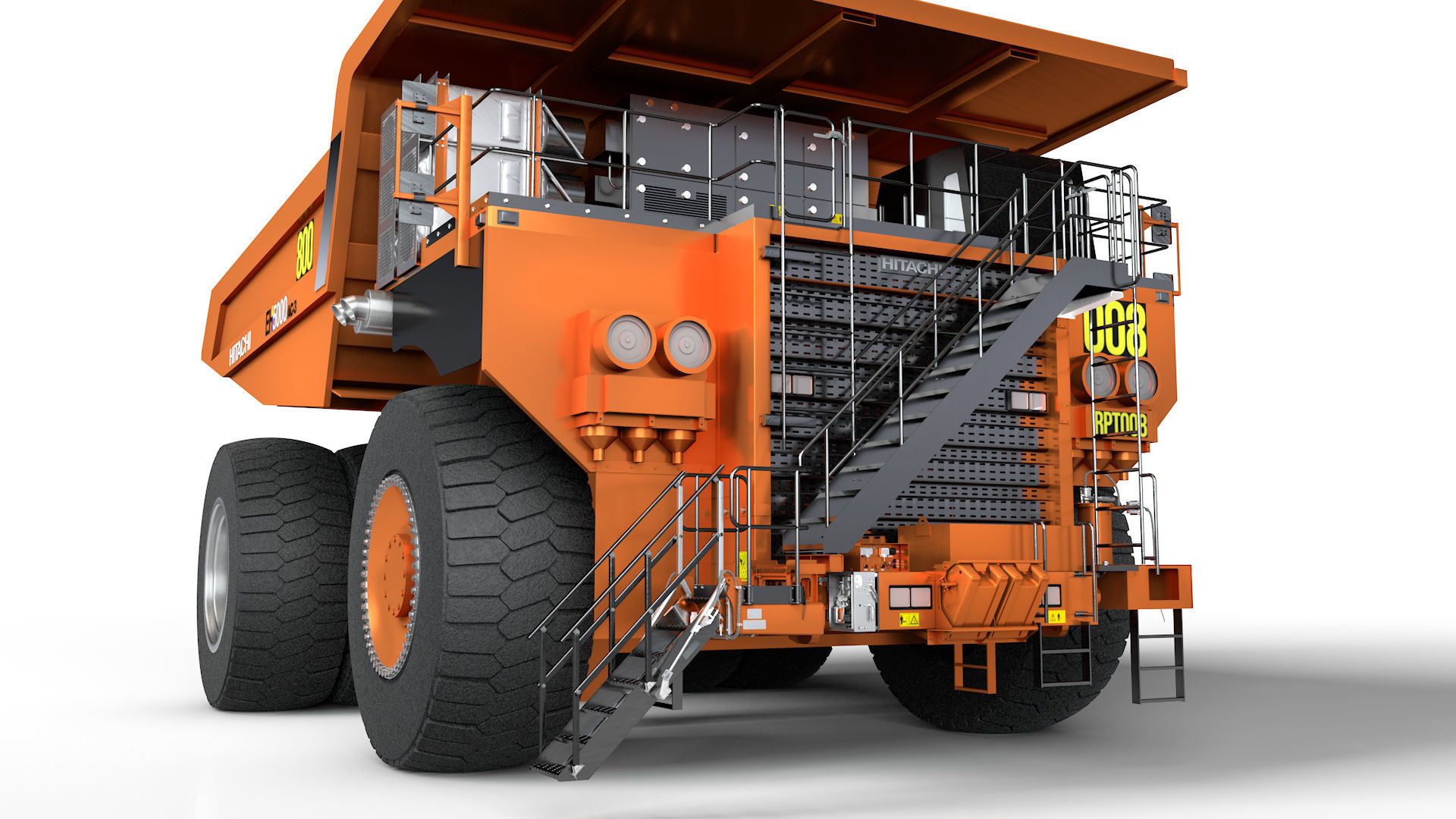 Rigged Hitachi Construction Machinery EH5000AC-3 Haul Truck 3D