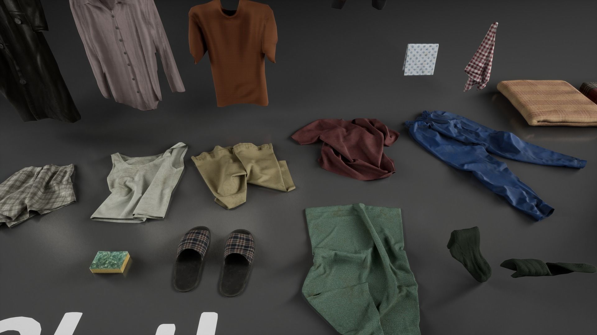 Post Soviet Cloth UE4 Low-poly 3D model_1