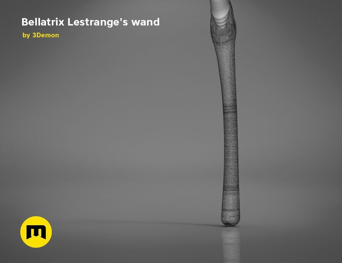 Wand of Bellatrix Lestrange 3D print model_17