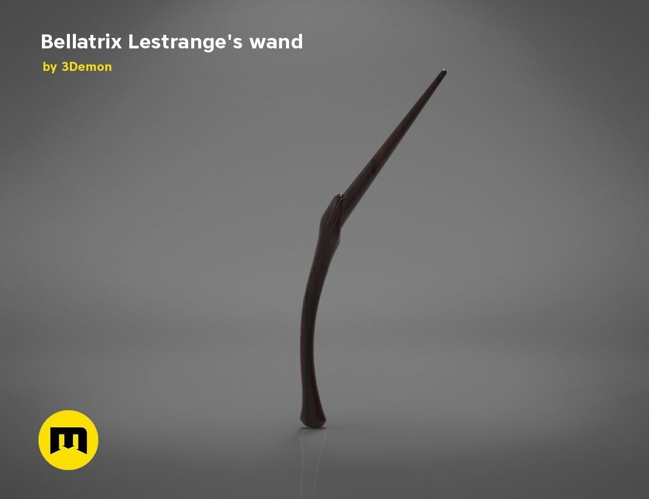 Wand of Bellatrix Lestrange 3D print model_3