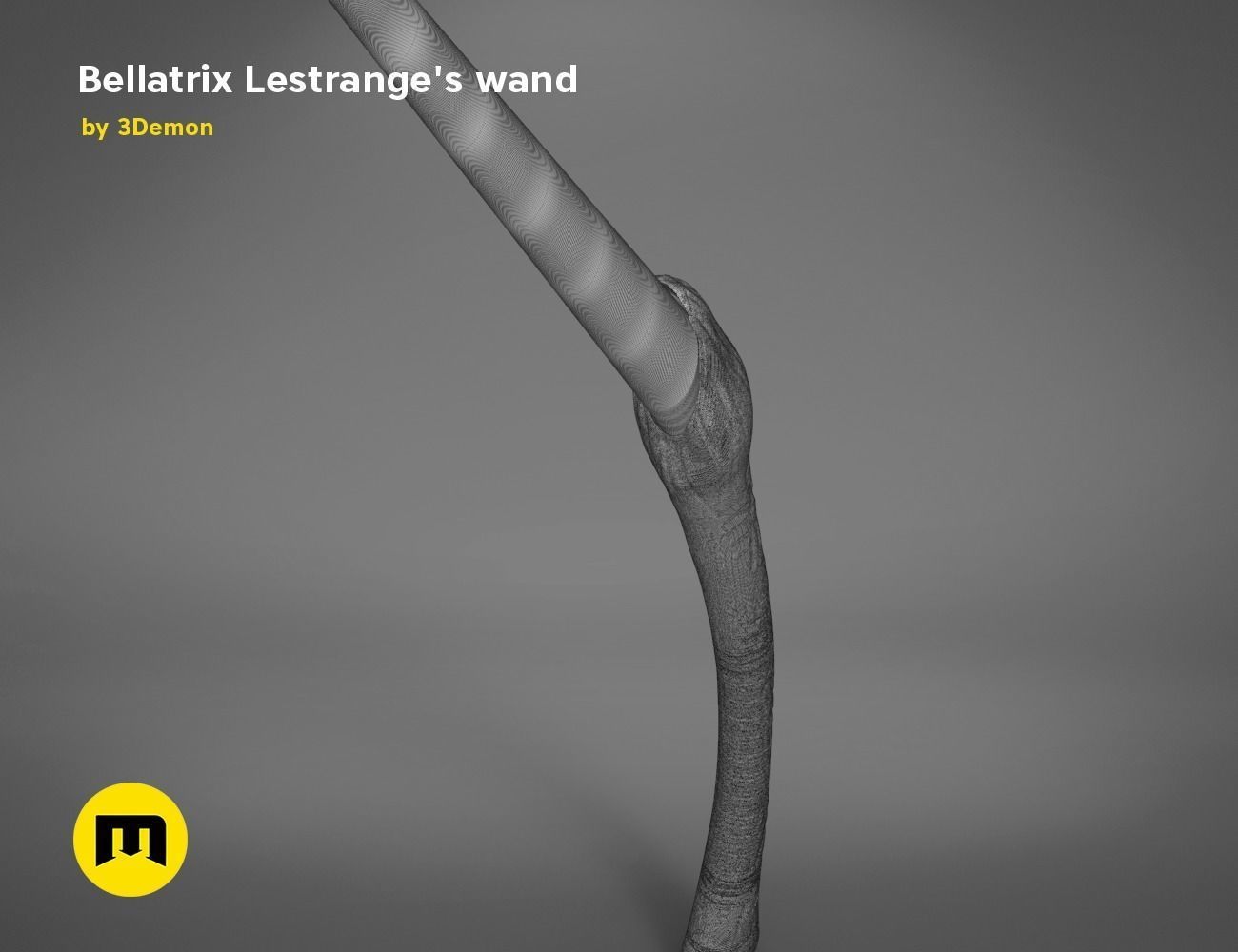 Wand of Bellatrix Lestrange 3D print model_16