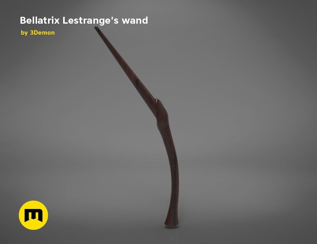 Wand of Bellatrix Lestrange 3D print model_4