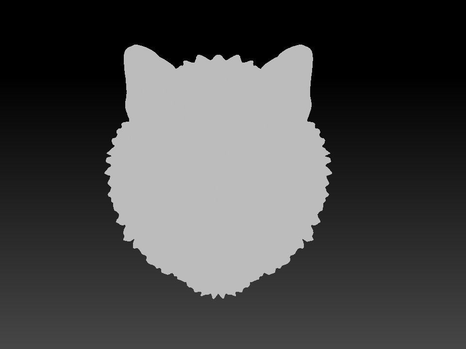 Wolf bas reliefe for coin 3D print model_7