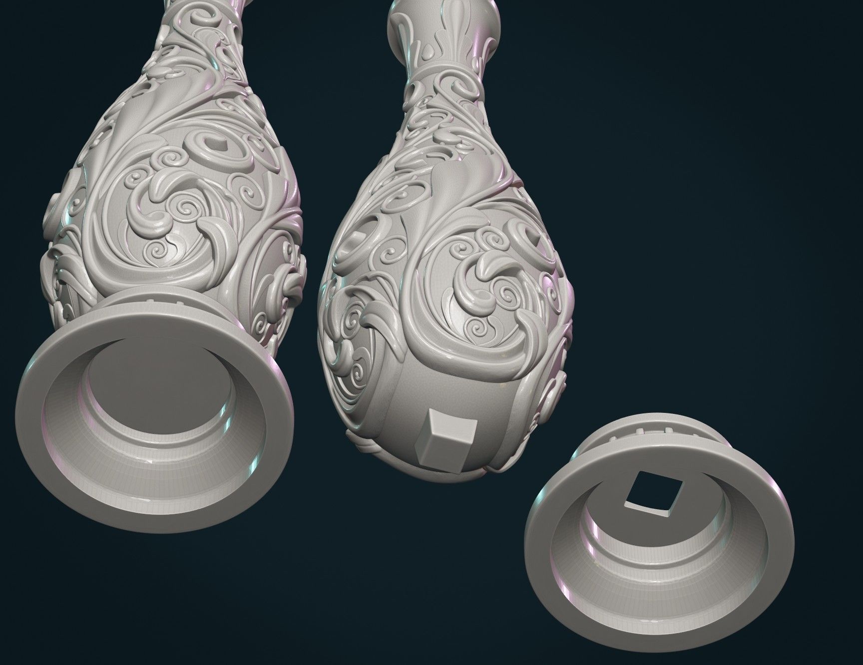 Scrollwork Vase 3D print model_11