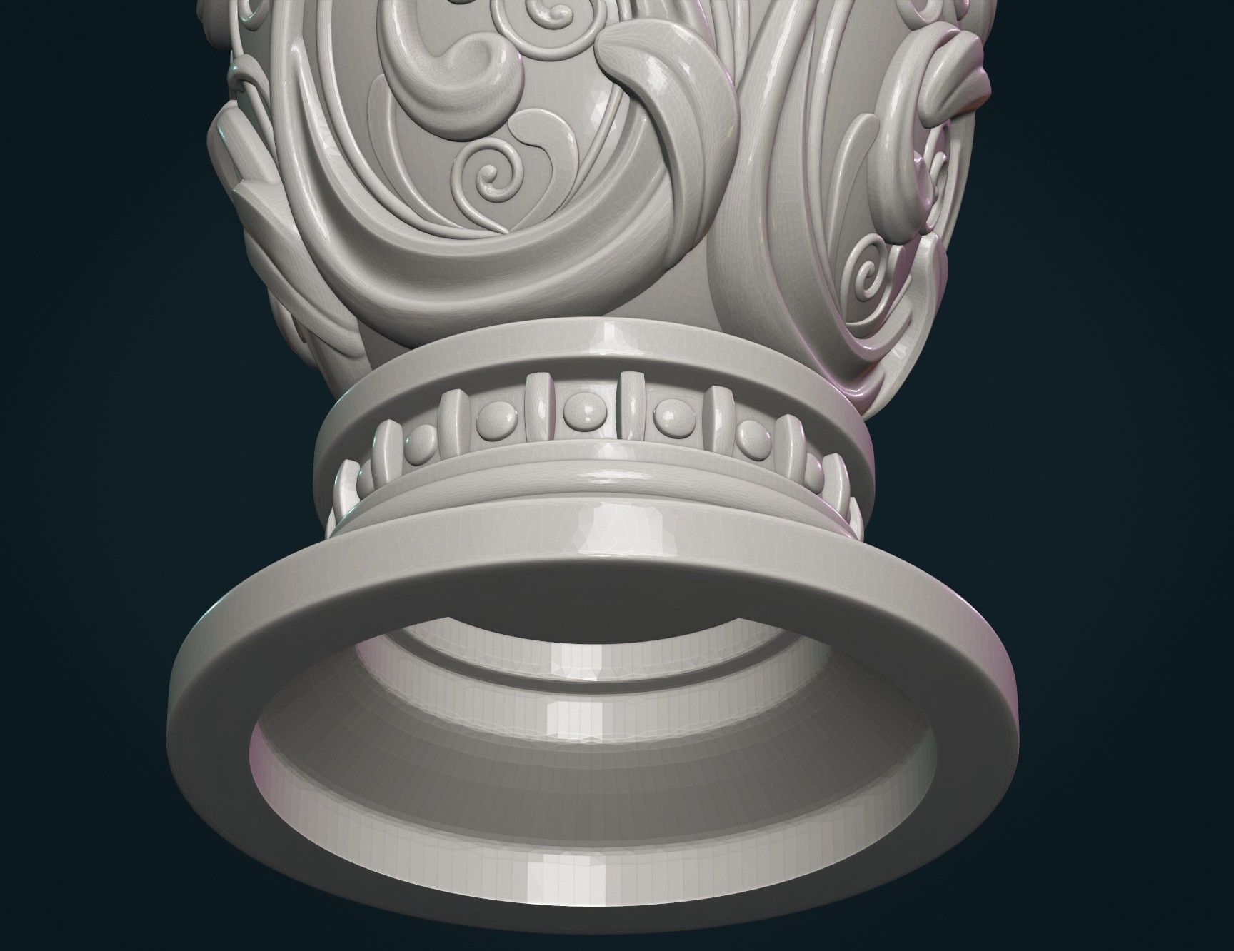 Scrollwork Vase 3D print model_10