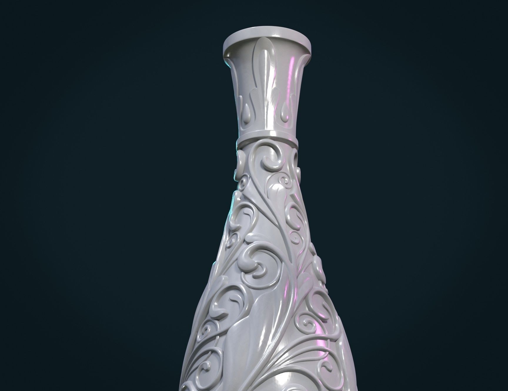 Scrollwork Vase 3D print model_6