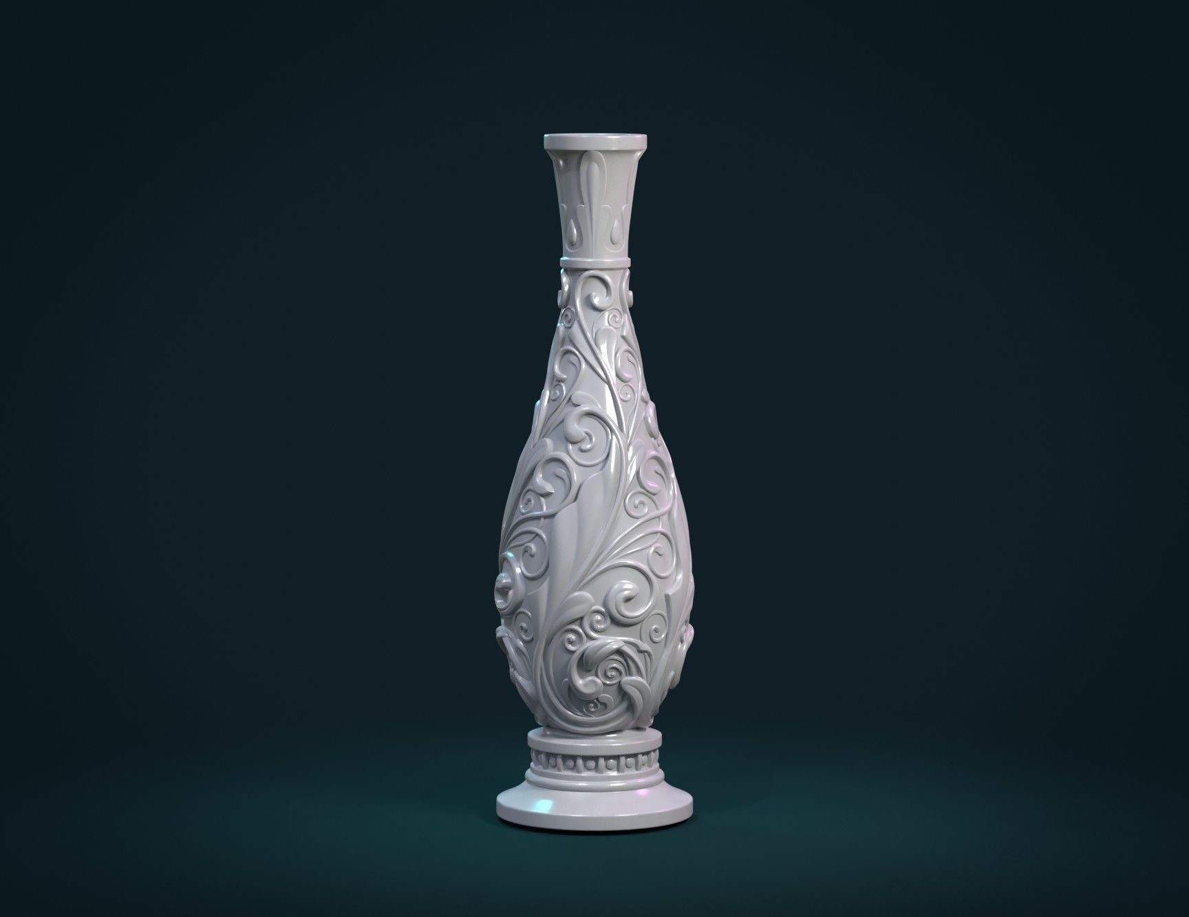 Scrollwork Vase 3D print model_2