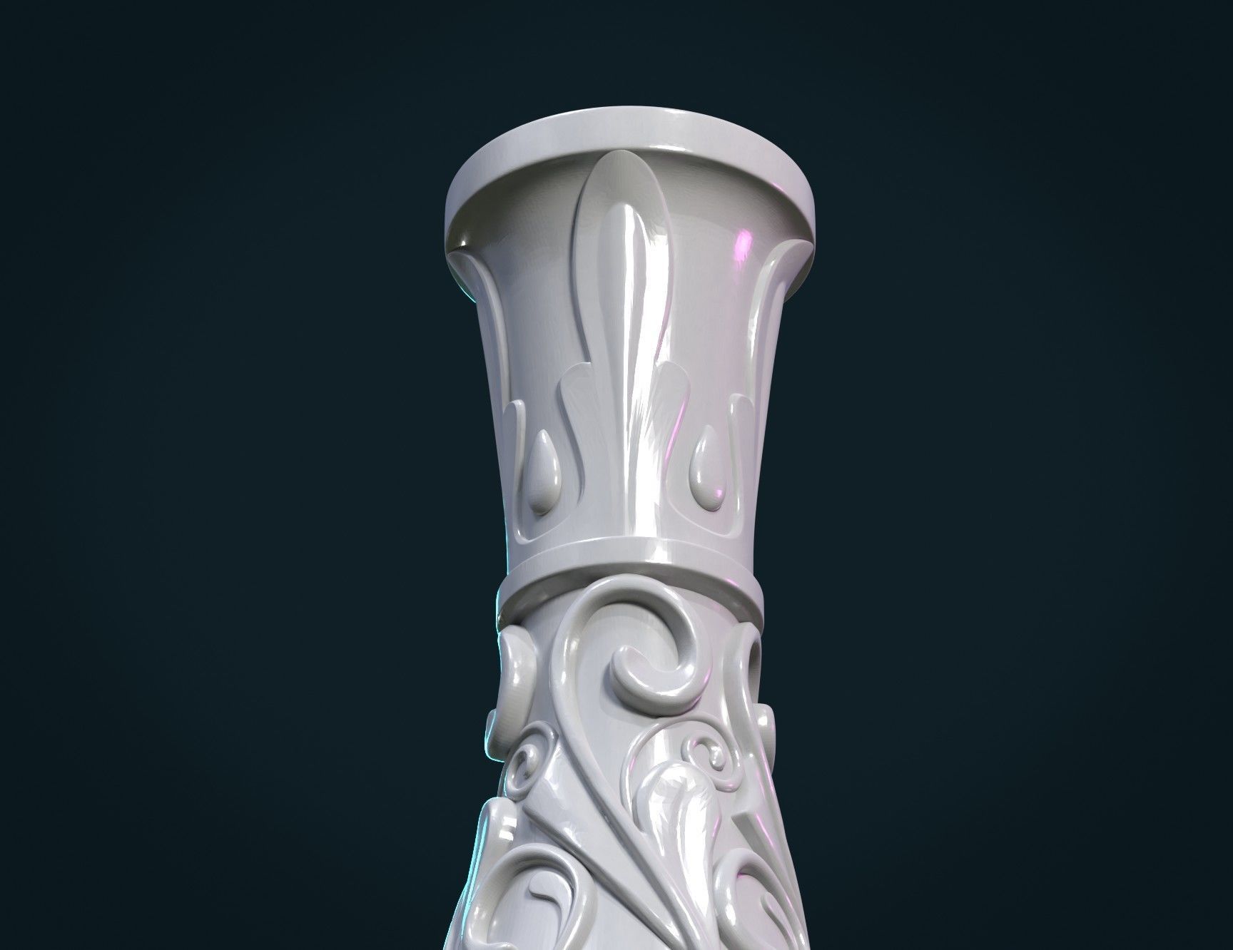 Scrollwork Vase 3D print model_8