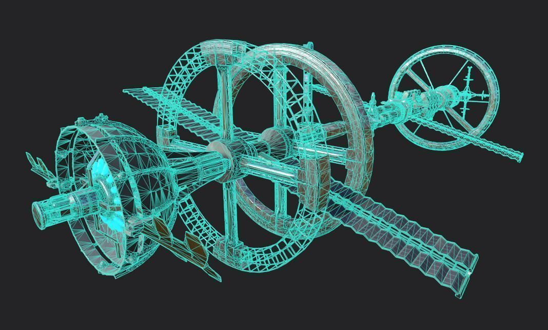 Space Station PBR-Gameready Low-poly 3D model_14