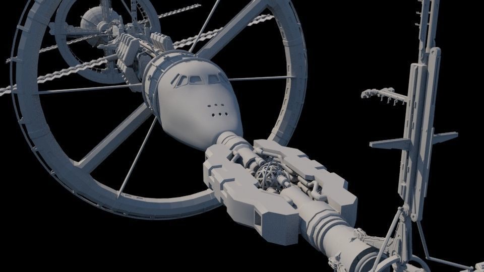 Space Station PBR-Gameready Low-poly 3D model_15