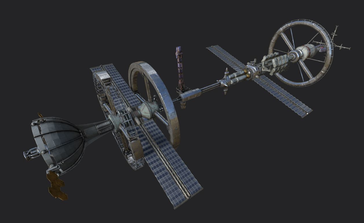 Space Station PBR-Gameready Low-poly 3D model_8