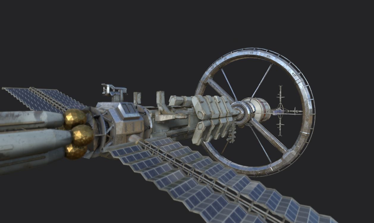 Space Station PBR-Gameready Low-poly 3D model_9