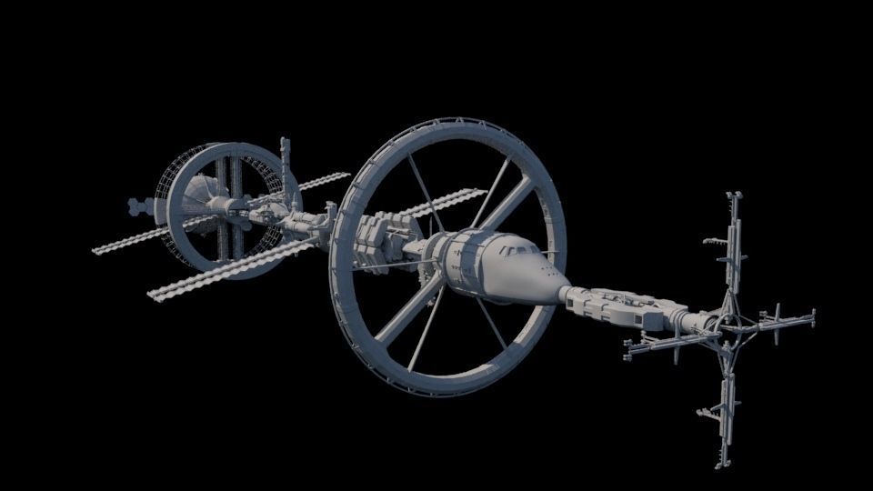 Space Station PBR-Gameready Low-poly 3D model_13