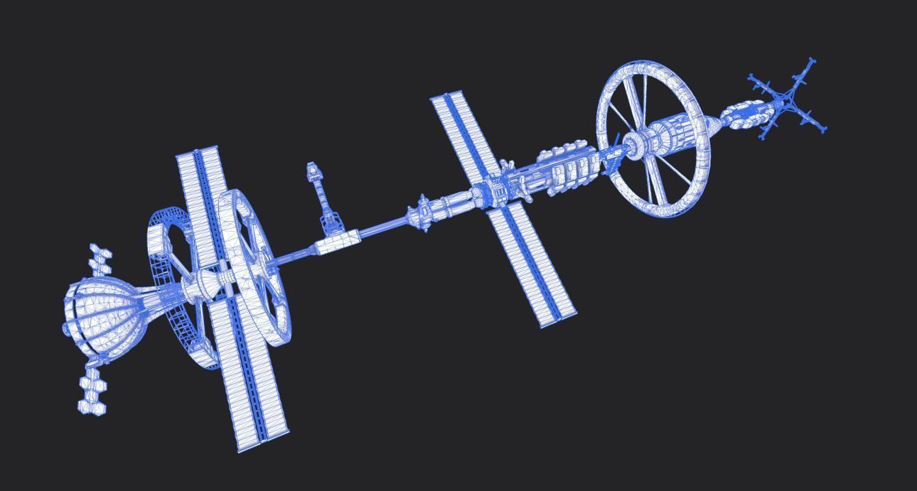 Space Station PBR-Gameready Low-poly 3D model_20