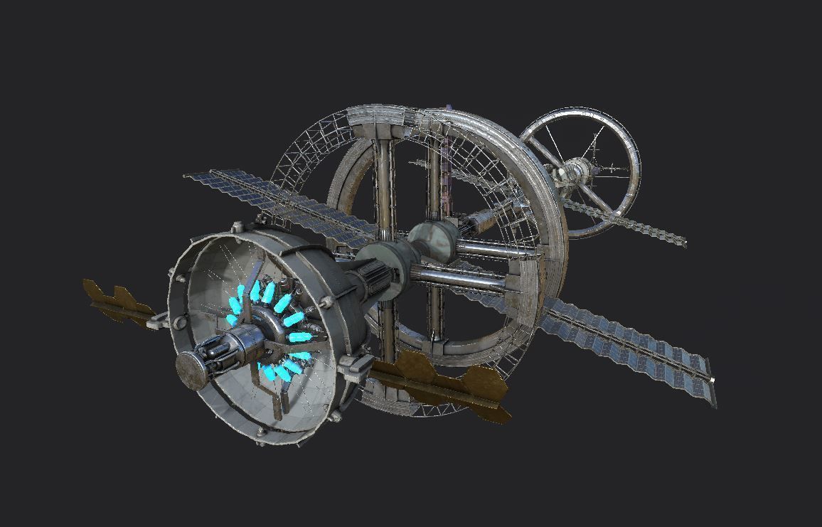 Space Station PBR-Gameready Low-poly 3D model_5