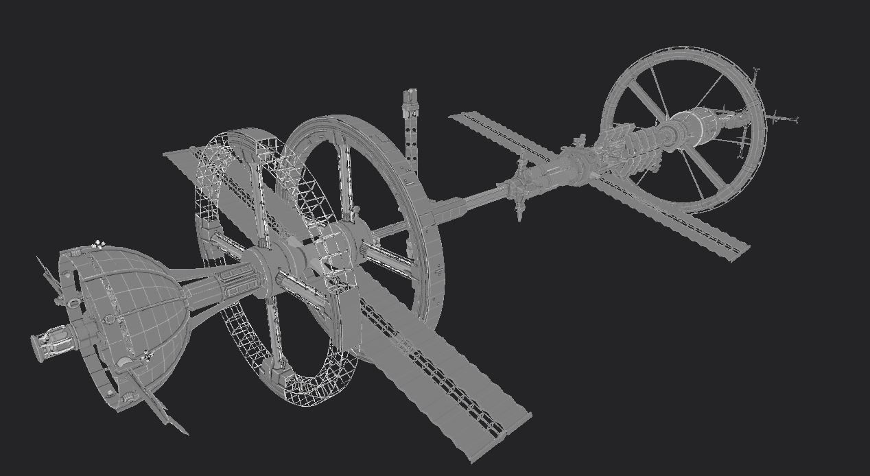 Space Station PBR-Gameready Low-poly 3D model_22