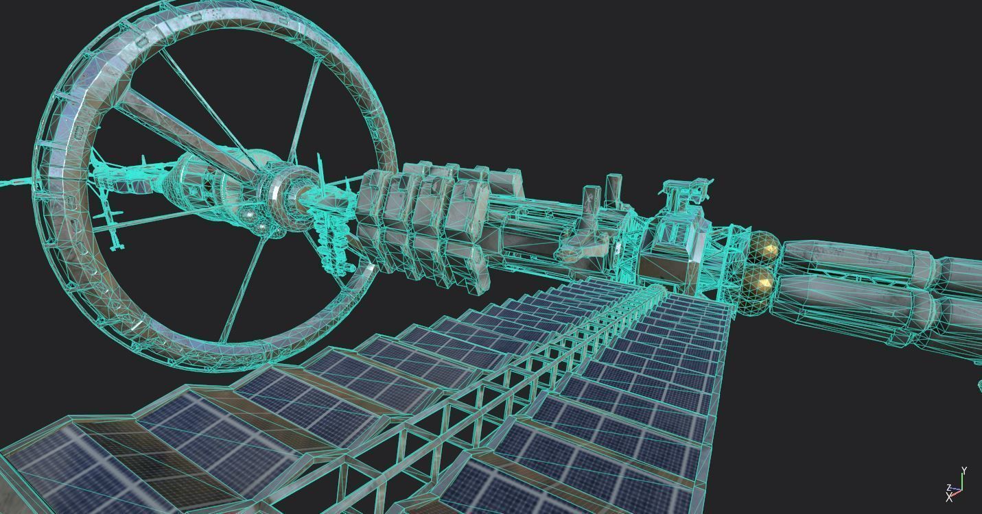 Space Station PBR-Gameready Low-poly 3D model_17