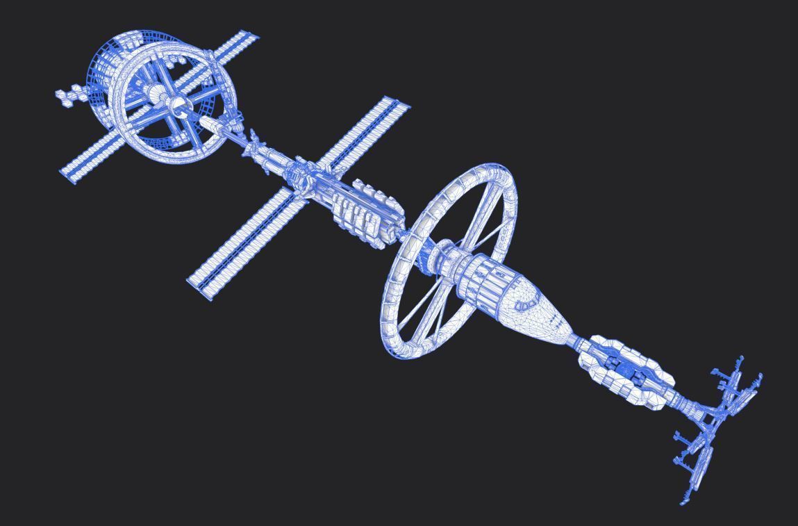 Space Station PBR-Gameready Low-poly 3D model_19