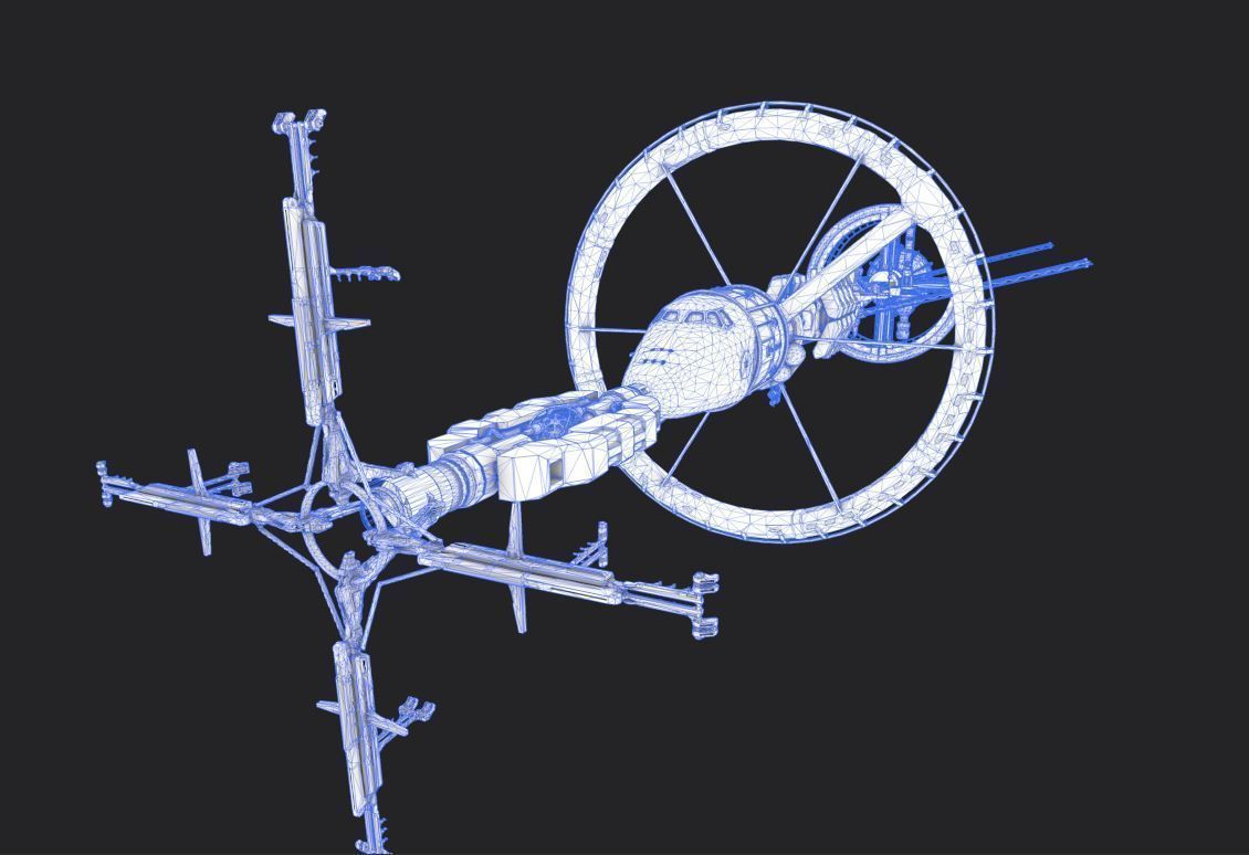 Space Station PBR-Gameready Low-poly 3D model_18