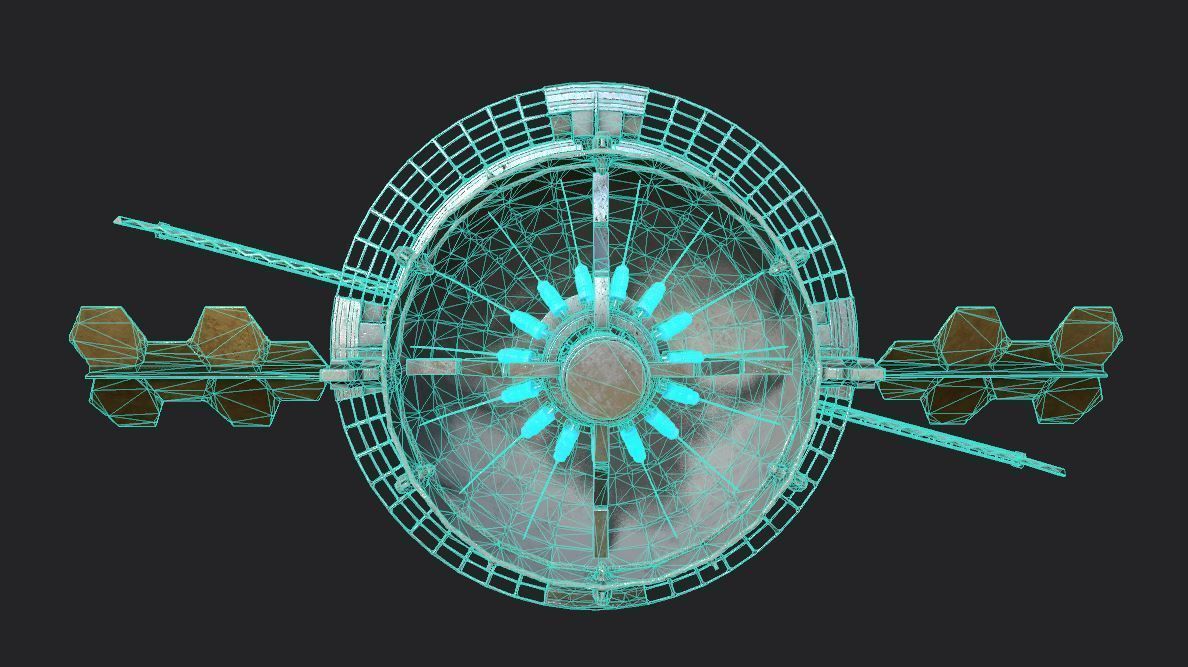 Space Station PBR-Gameready Low-poly 3D model_16