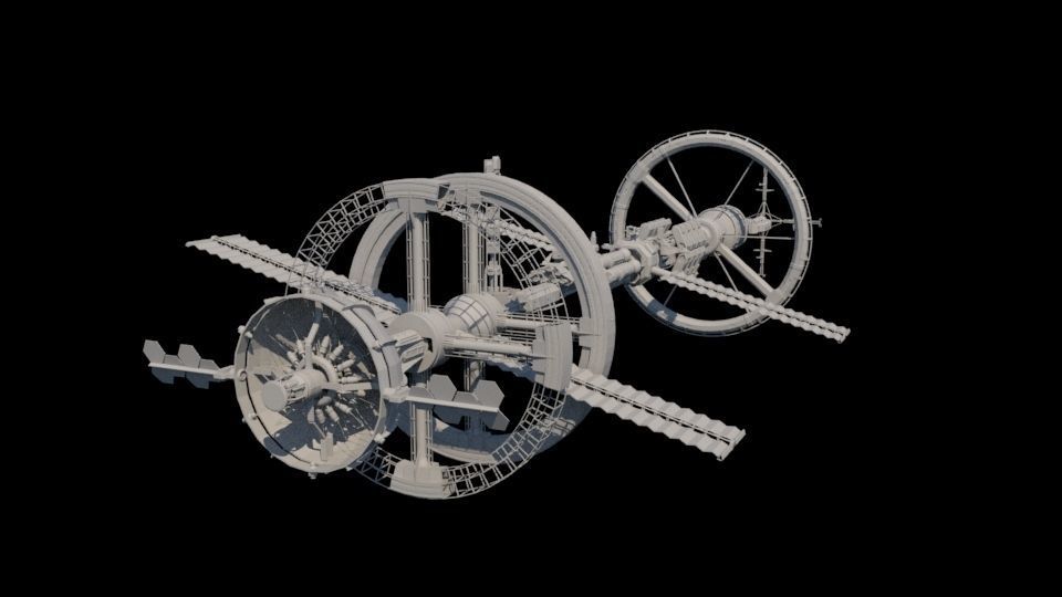 Space Station PBR-Gameready Low-poly 3D model_12