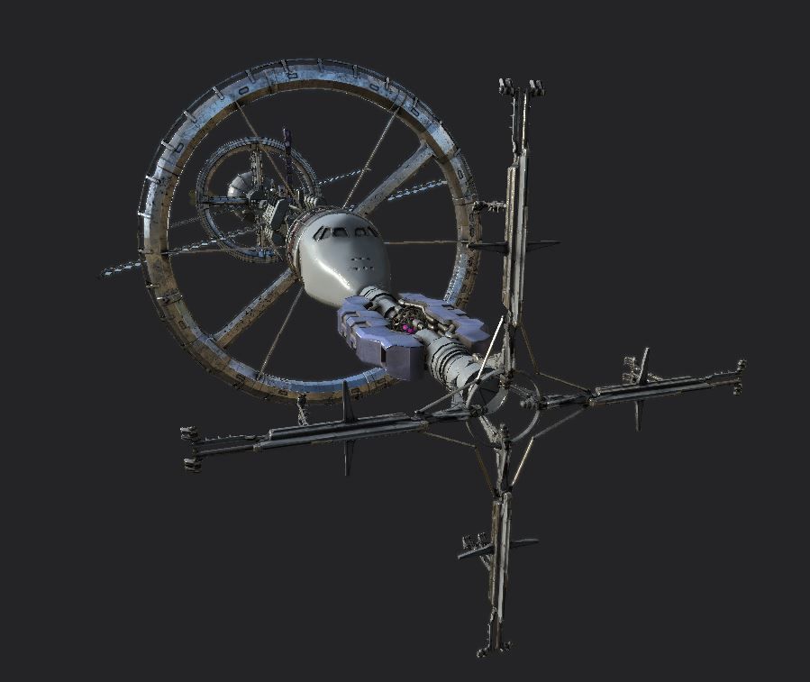 Space Station PBR-Gameready Low-poly 3D model_7