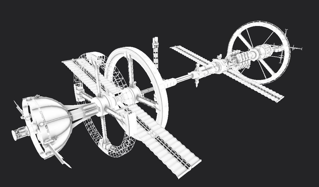 Space Station PBR-Gameready Low-poly 3D model_21