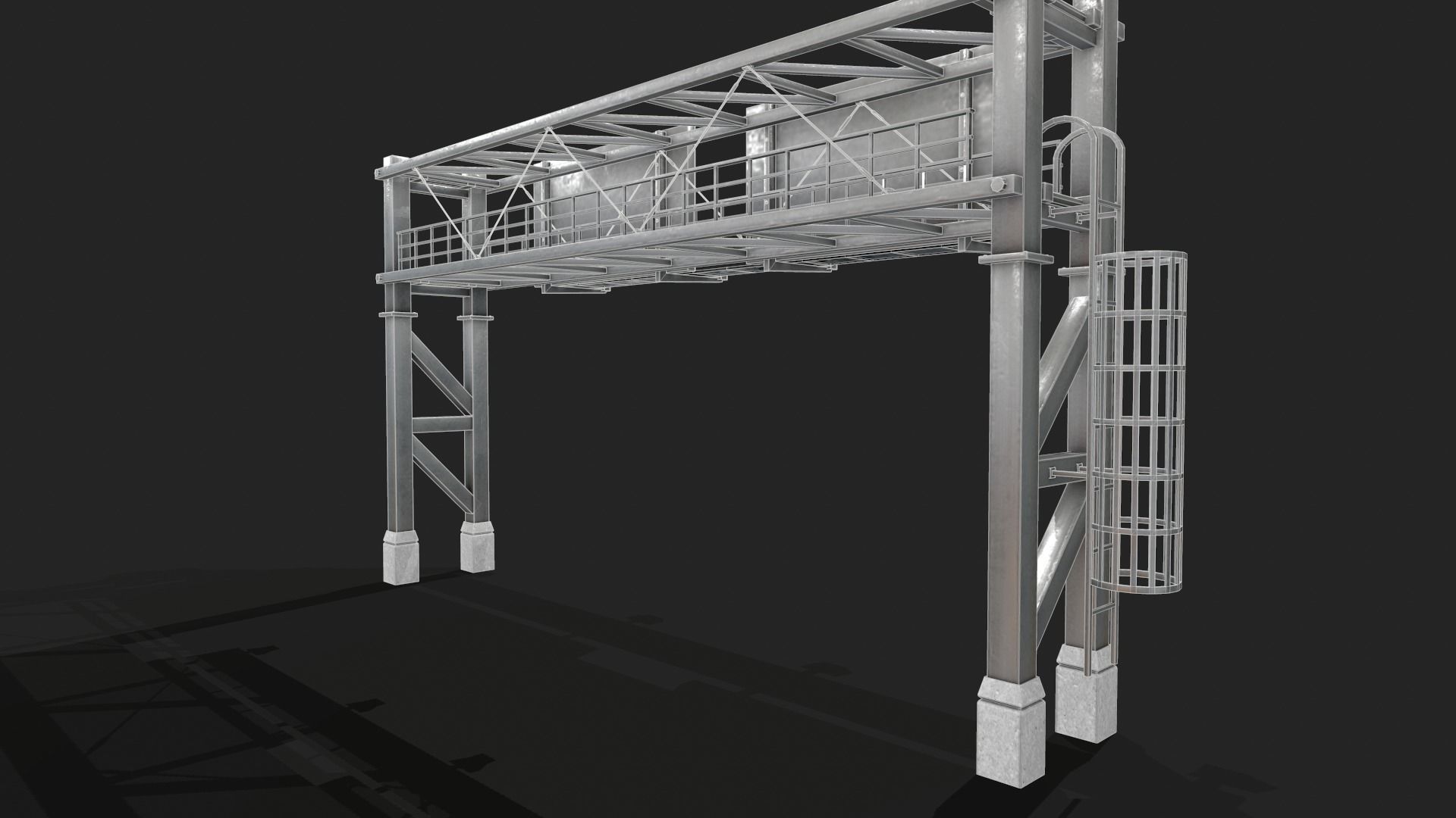 Gantry Sign 3D model_11
