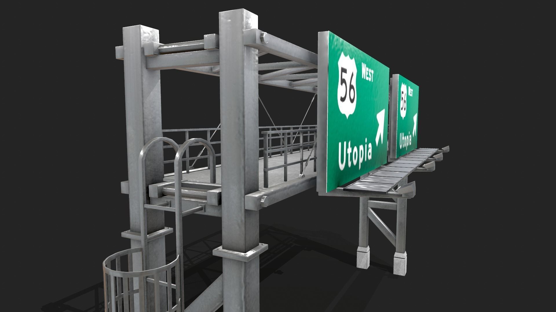 Gantry Sign 3D model_6