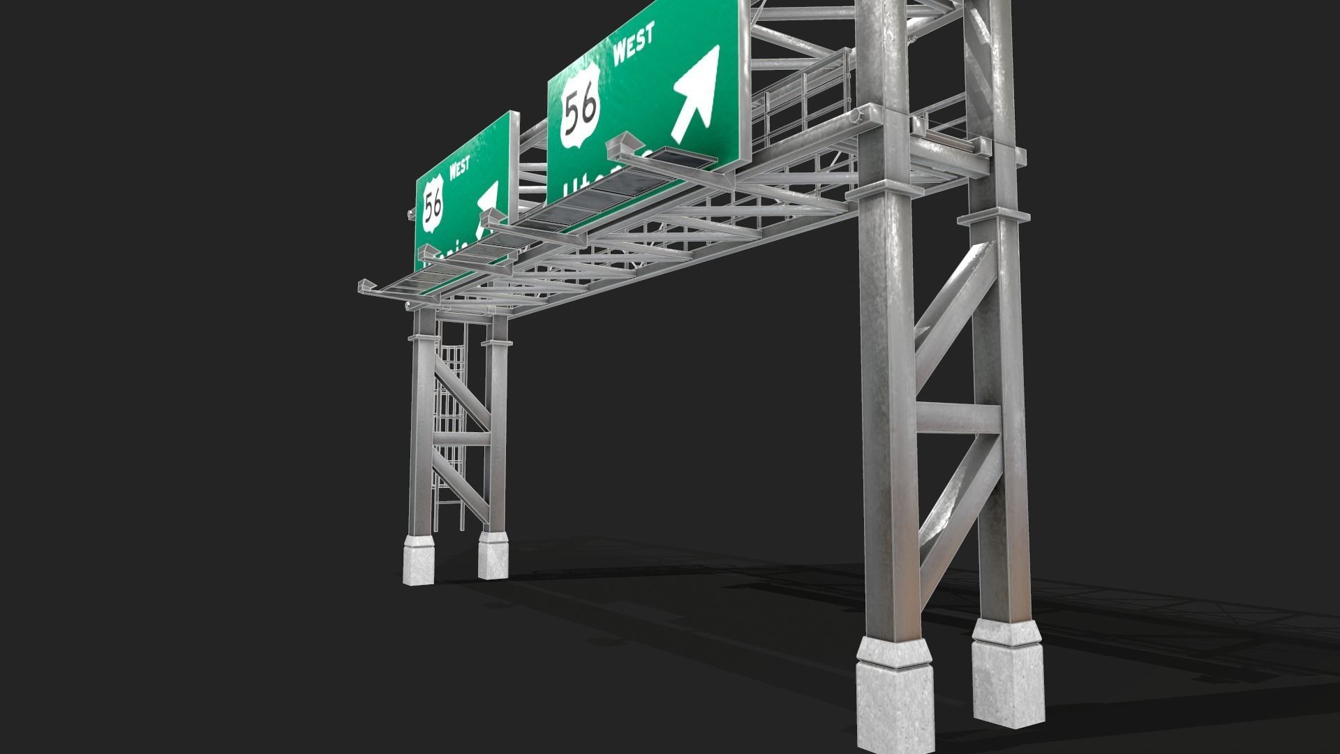 Gantry Sign 3D model_13
