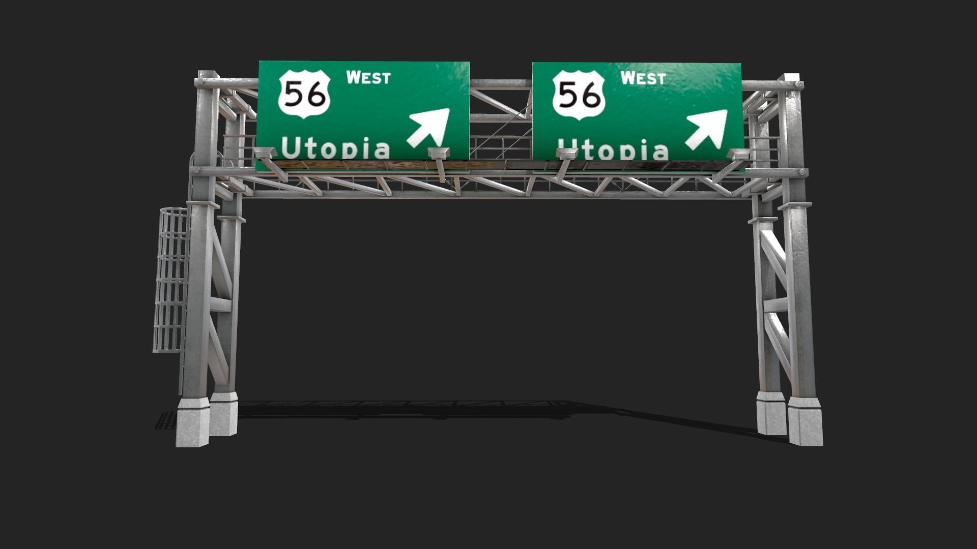 Gantry Sign 3D model_4
