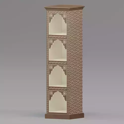  Moroccan wooden bookshelf 